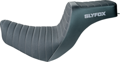 SLYFOX High Noon Seat - Vinyl - Classic Stitch - Silver Logo - FL/FX '18-'24 4701B-slyfox
