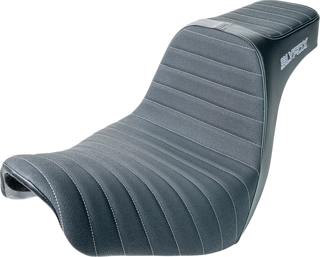 SLYFOX High Noon Seat - Vinyl - Classic Stitch - Silver Logo - FL/FX '18-'24 4701B-slyfox