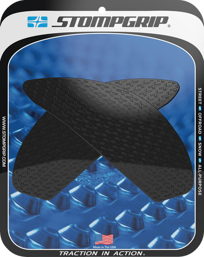 STOMPGRIP Tank Grips - Icon - Black - Suzuki - GS '18-'25 55-14-0152B