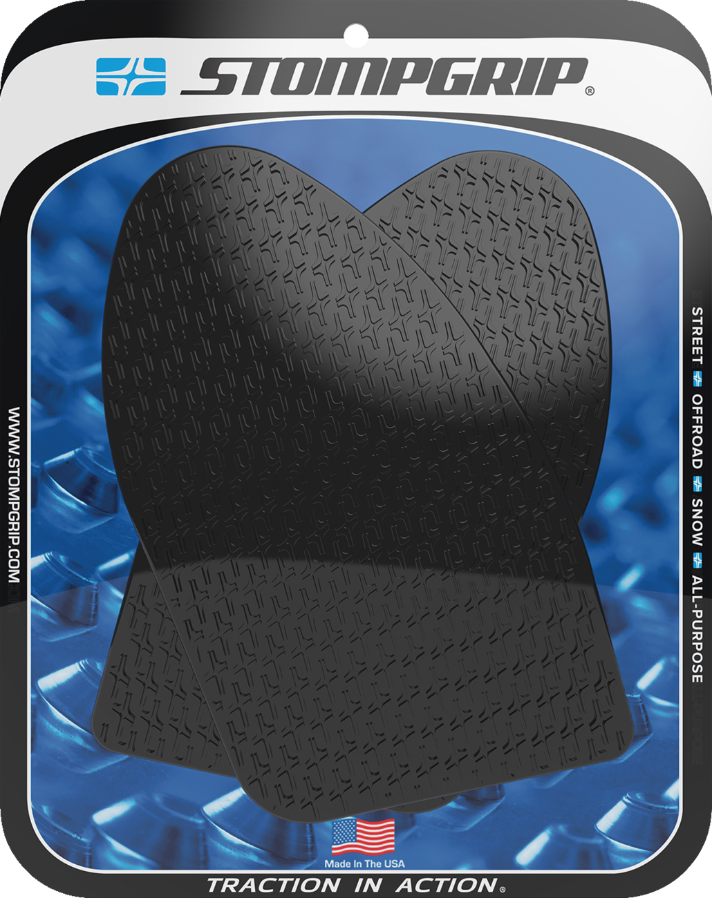 STOMPGRIP Tank Grips - Icon - Black - Suzuki - GS '22-'25 55-14-0179B