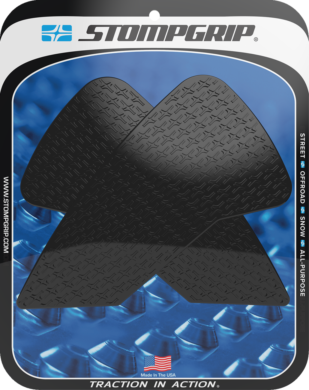 STOMPGRIP Tank Grips - Icon - Black - Honda - CRF '21-'25 55-14-0189B