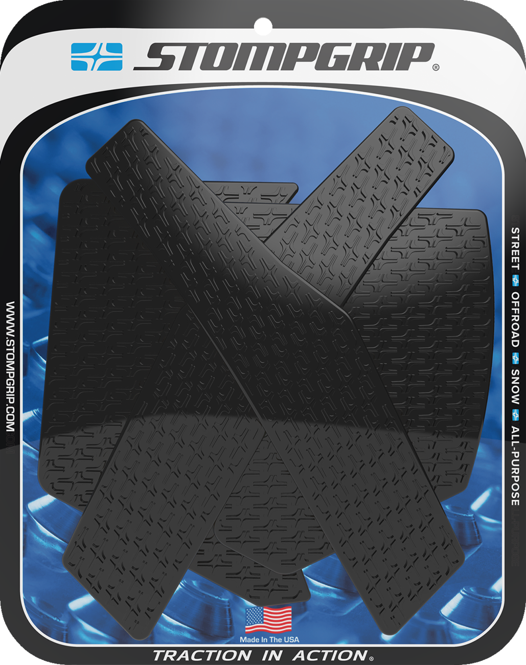 STOMPGRIP Tank Grips - Icon - Black - Honda - CRF '21-'24 55-14-0190B