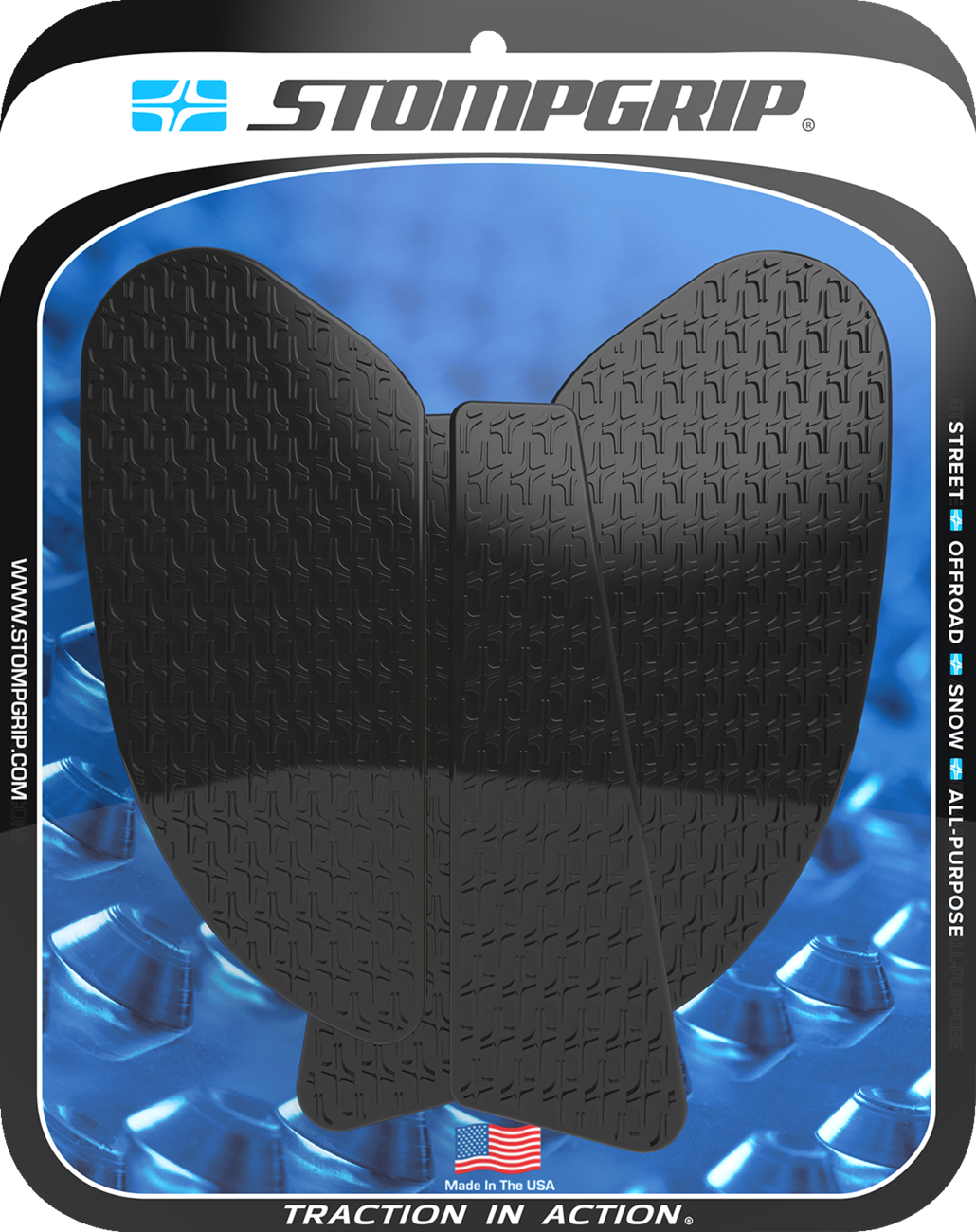STOMPGRIP Tank Grips - Icon - Black - Kawasaki - Z '21-'25 55-14-0201B