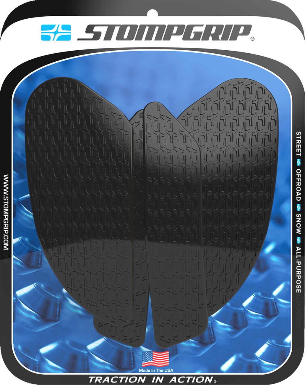 STOMPGRIP Tank Grips - Icon - Black - Kawasaki - KLX '22-'25 55-14-0202B