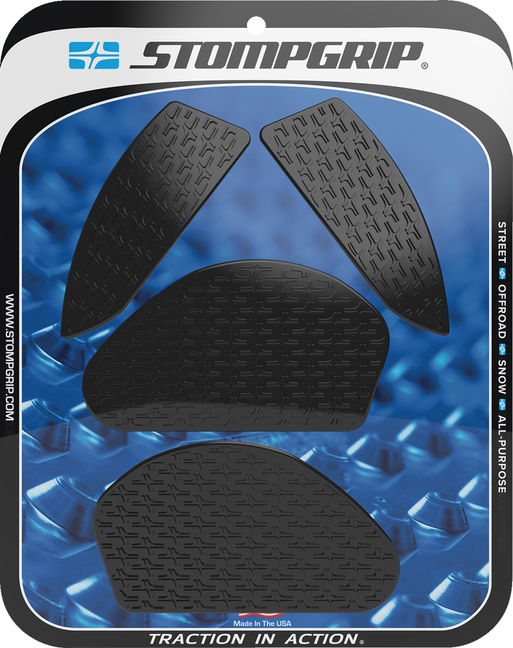 STOMPGRIP Tank Grips - Icon - Black - Yamaha - MT '20-'25 55-14-0205B