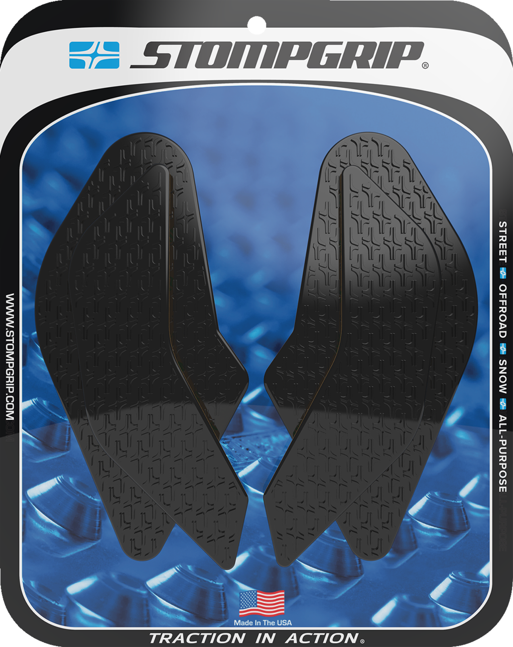 STOMPGRIP Tank Grips - Icon - Black - Suzuki - GS '24-'25 55-14-0210B