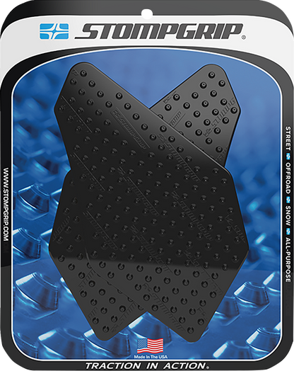 STOMPGRIP Tank Grips - Volcano - Black - Kawasaki - Versys '17-'25 55-10-0028-1B