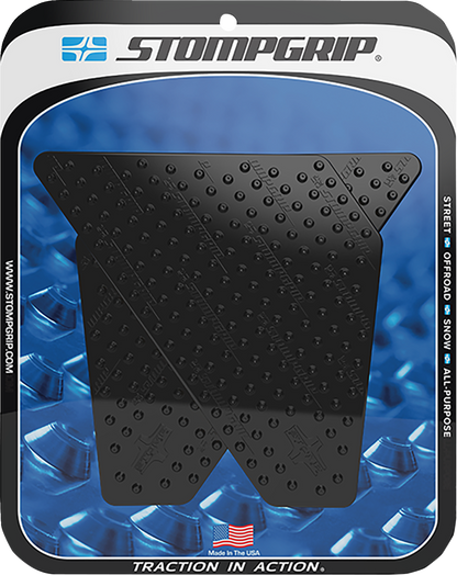 STOMPGRIP Tank Grips - Volcano - Black - Suzuki - DR '07-'25 55-10-0060-4B