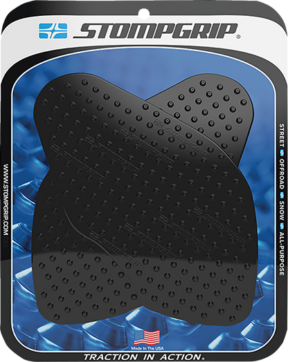 STOMPGRIP Tank Grips - Volcano - Black - Suzuki - V-Strom '19-'22 55-10-0124-1B