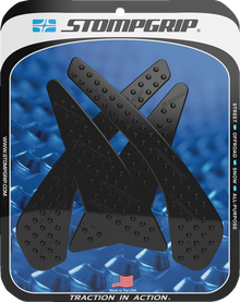 STOMPGRIP Tank Grips - Volcano - Black - Suzuki - GS '18-'23 55-10-0151B
