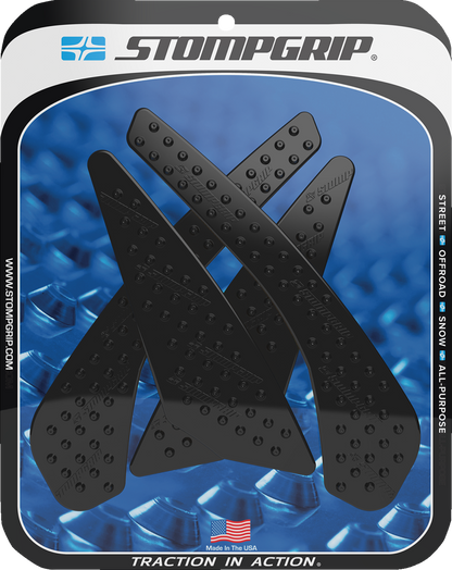 STOMPGRIP Tank Grips - Volcano - Black - Suzuki - GS '18-'23 55-10-0151B