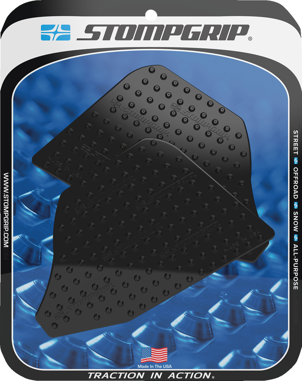 STOMPGRIP Tank Grips - Volcano - Black - Ducati - Multistrada '22-'25 55-10-0185B