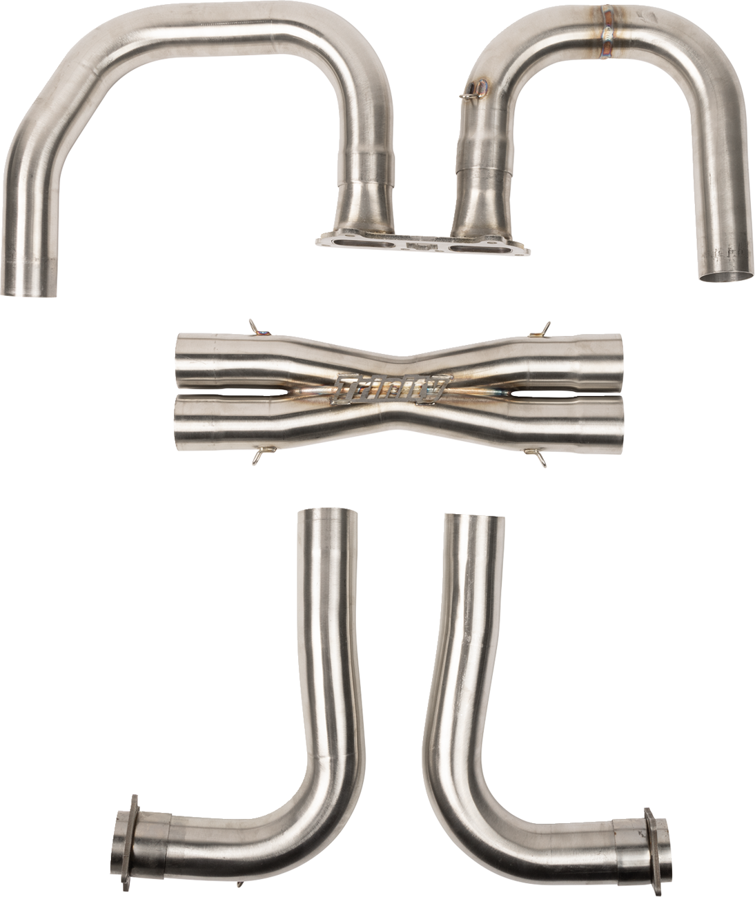 TRINITY RACING Full Dual Exhaust System - Black - RZR XP 1000 TR-4190D-BK