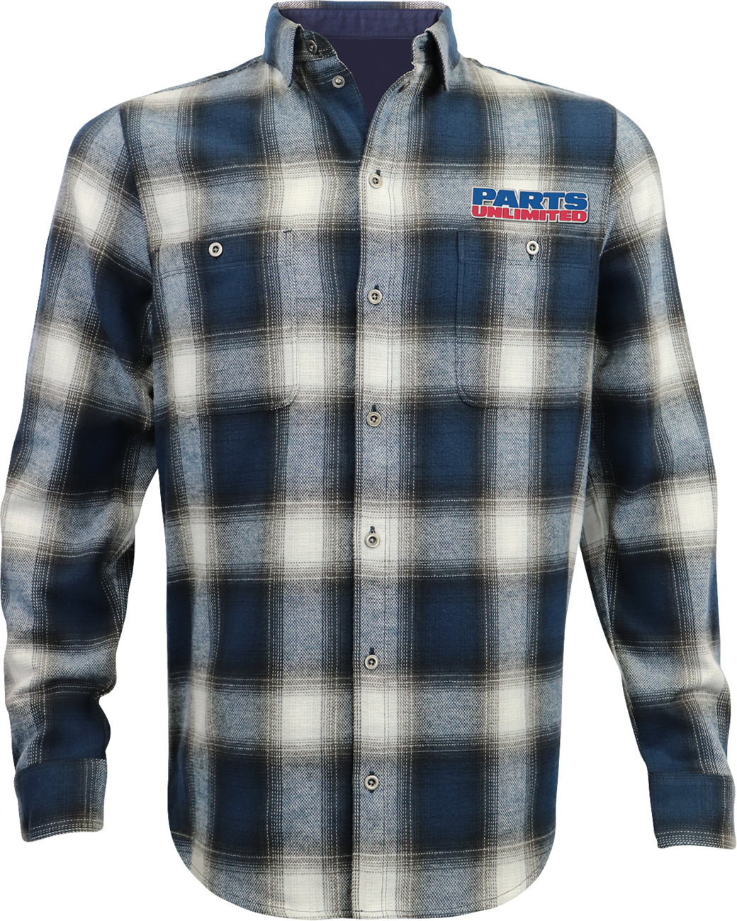 THROTTLE THREADS Parts Unlimited Flannel 25 Shirt - Blue/Black - Small PSU39ST61BLSR