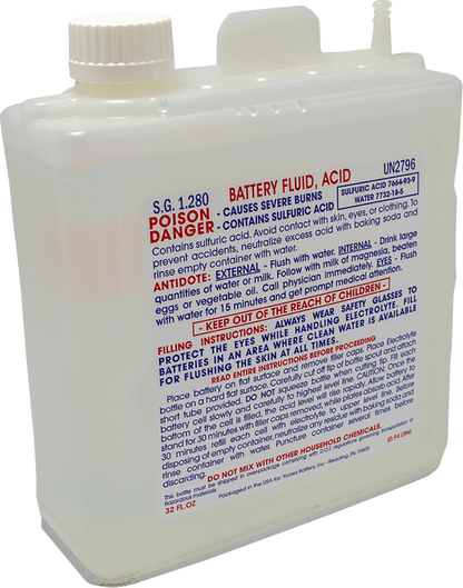 YUASA Battery Acid - 32 oz. YUAACID32BOX