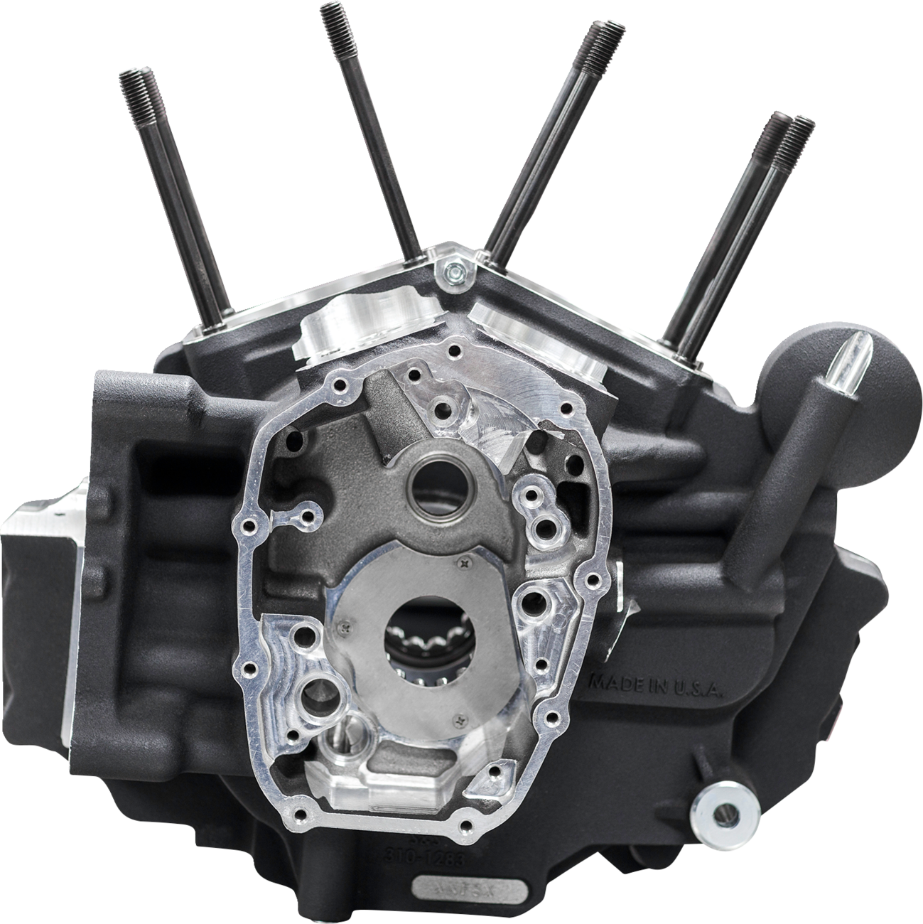 S&S CYCLE Crankcase - MK-Series "B" - Black - M8 Softail 310-1326