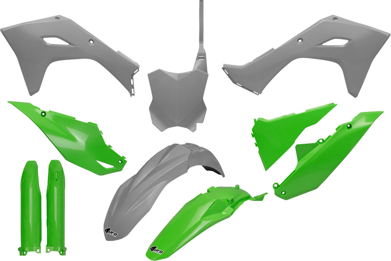 UFO Body Kit - Green/Gray - Kawasaki - KX KAKIT231F@555
