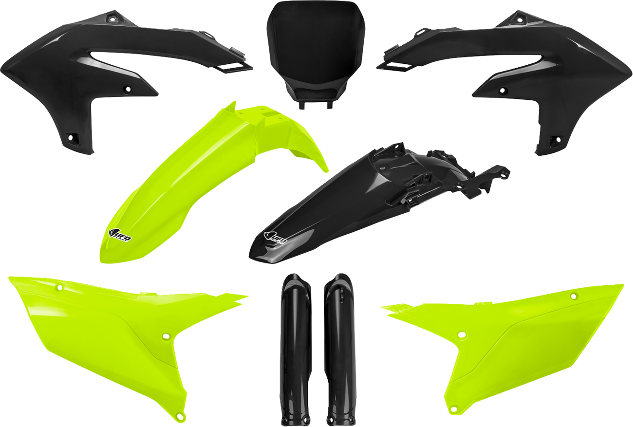 UFO Body Kit - Neon Yellow/Black - Yamaha - YZ '23-'25 YAKIT326F@333