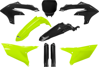 UFO Body Kit - Neon Yellow/Black - Yamaha - YZ '23-'25 YAKIT326F@333
