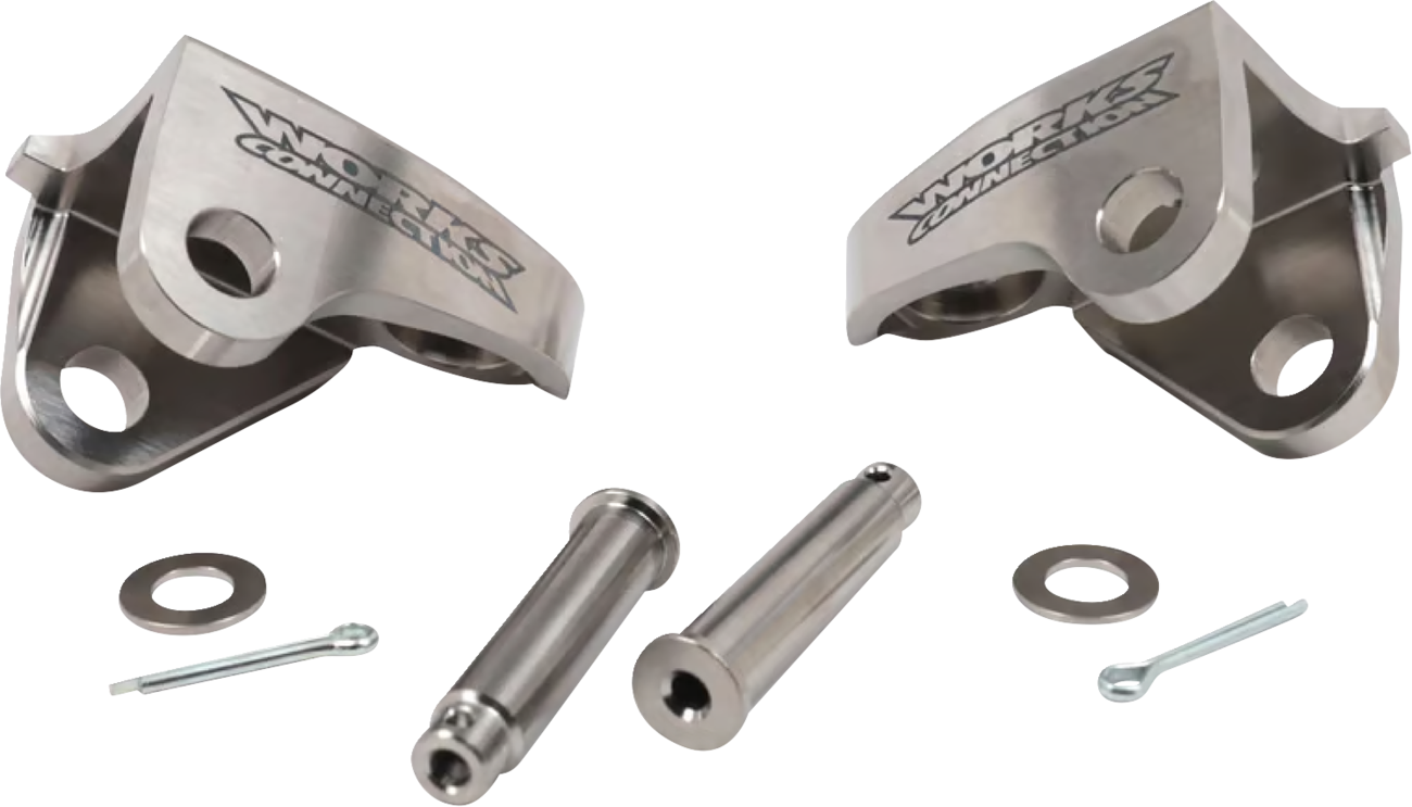 WORKS CONNECTION Foot Peg Mounts - Titanium - CRF 20-520