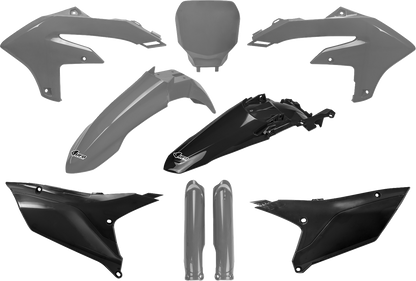 UFO Body Kit - Gray/Black - Yamaha - YZ '23-'25 YAKIT326F@555