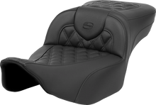 SADDLEMEN Heated RoadSofa™ Seat - Extended Reach - Lattice Stitch - w/o Backrest - FLT/FLH ’23-‘24 823-07-184A0
