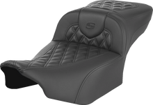 SADDLEMEN Heated RoadSofa™ Seat - Extended Reach - Lattice Stitch - w/o Backrest - FLT/FLH ’23-‘24 823-07-207A0