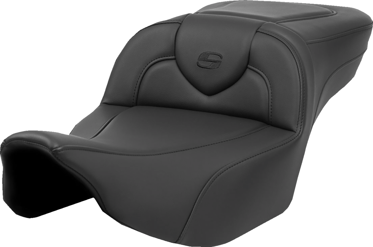 SADDLEMEN Heated RoadSofa™ Seat - Extended Reach - Smooth - w/o Backrest - FLT/FLH ’23-‘24 823-07-188A0