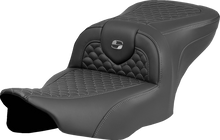 SADDLEMEN Roadsofa™ Seat - Dragon Scale Stitch - Dark Gray Stitch - w/o Backrest - FLTR/FLHX '23-'24 823-07-20802