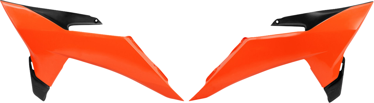 UFO Radiator Covers - Fluorescent Orange/Black - KTM KT05025#FFLU