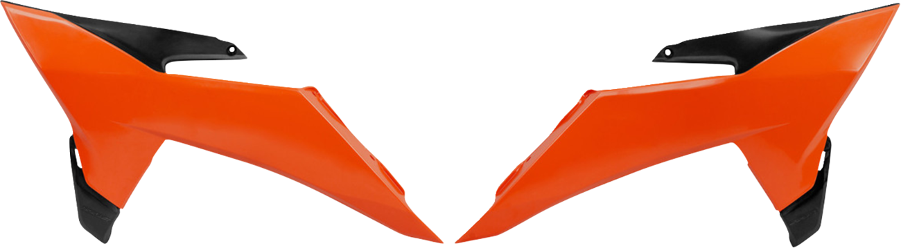 UFO Radiator Covers - Orange/Black - KTM KT05025#127