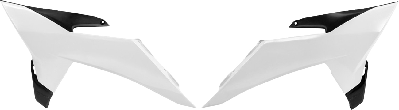 UFO Radiator Covers - '20-'26 OEM White/Black - KTM KT05025#042