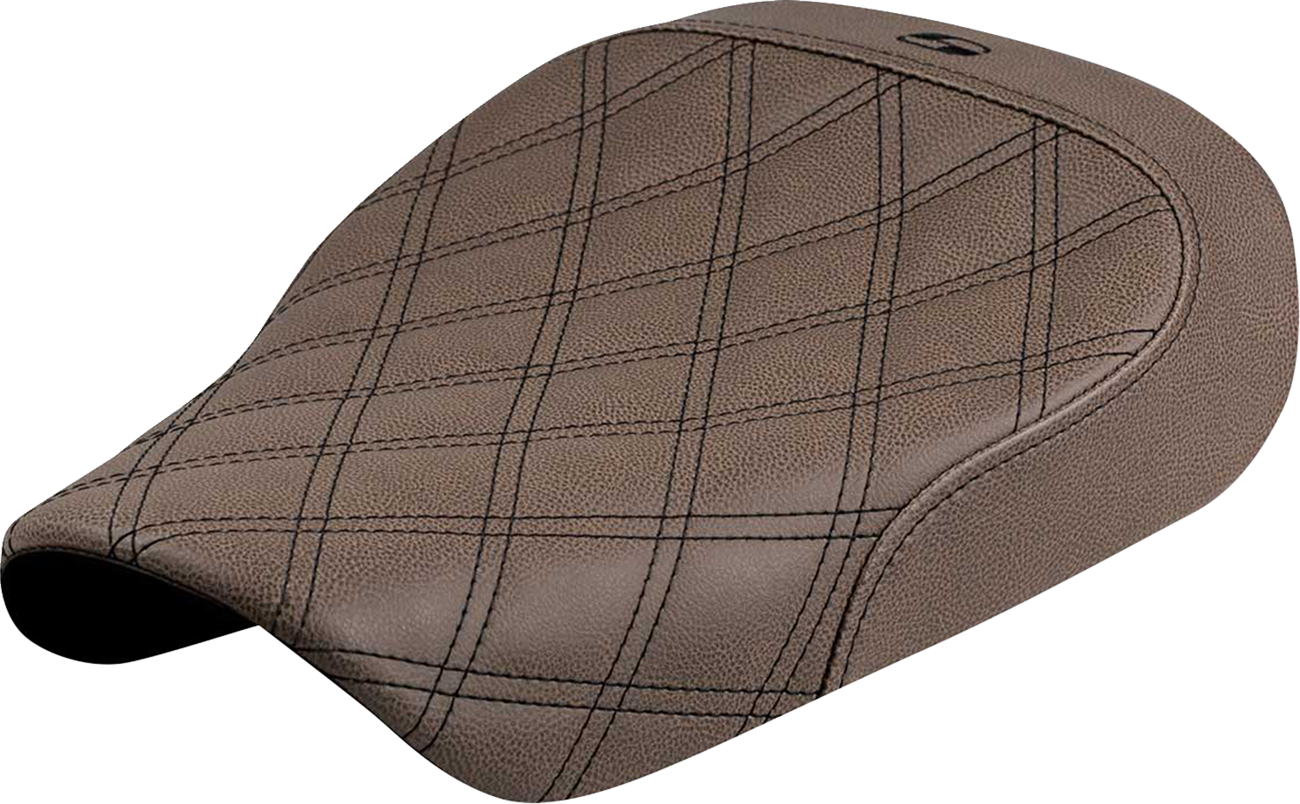 SADDLEMEN Solo Seat - Lattice Stitch - Brown - Sportster S '21-'25 821-36-002BLS