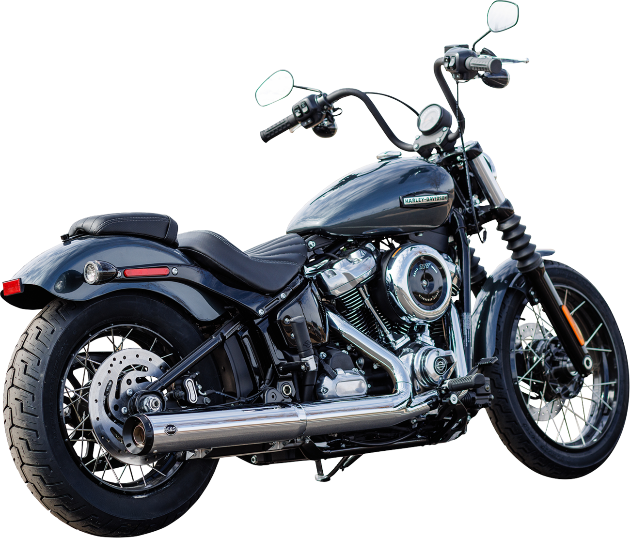 S&S CYCLE Grand National Slip-On Muffler - 50 State - 4" Chrome - M8 Softail 550-1160