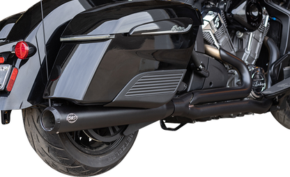 S&S CYCLE 2-into-1 Qualifier Exhaust System - Guardian Black - Race Only - Indian with PowerPlus 550-1131