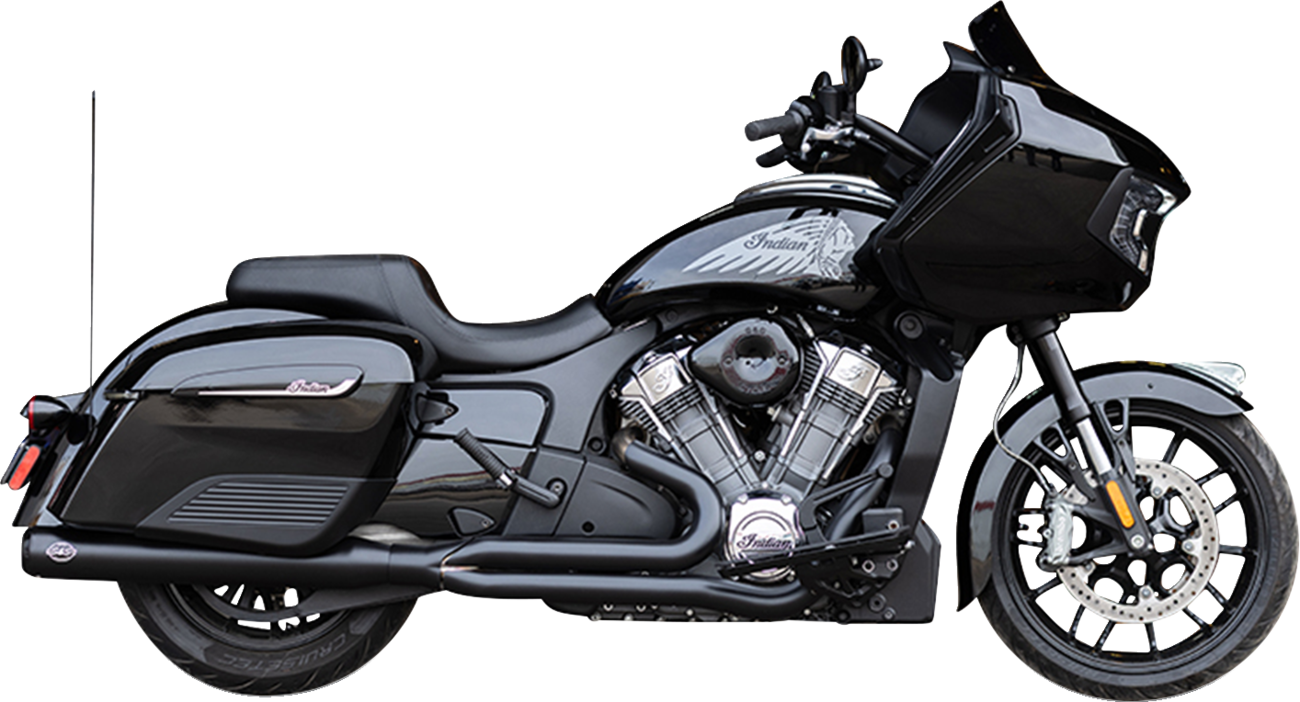 S&S CYCLE 2-into-1 Qualifier Exhaust System - Guardian Black - 49 State - Indian with PowerPlus 550-1133