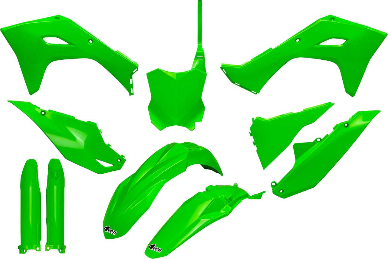 UFO Body Kit - Fluorescent Green - Kawasaki - KX '24-'26 KAKIT231F@AFLU