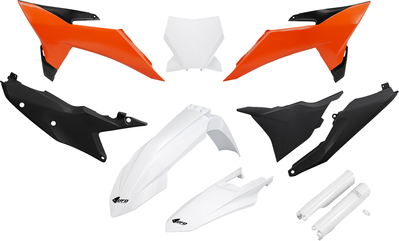 UFO Body Kit - Black/Orange/White - KTM - SX '25 KTKIT532F@444