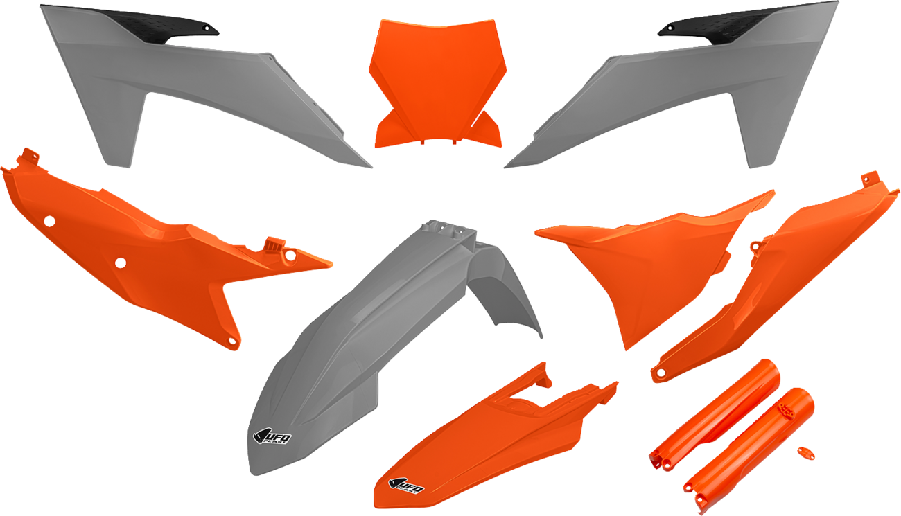 UFO Body Kit - Gray/Orange - KTM - SX '23-'24 KTKIT529F@555