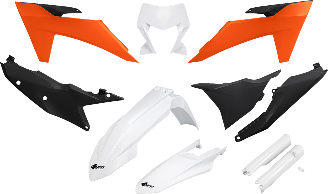 UFO Body Kit - Black/Orange/White - KTM - EX '24-'25 KTKIT530F@444