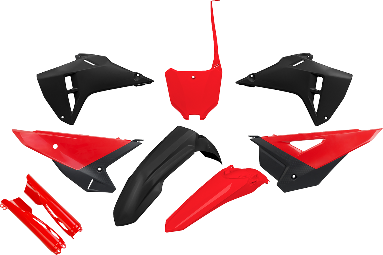 UFO Body Kit - Black/Red - Honda - CRF '25-'26 HOKIT127F@111