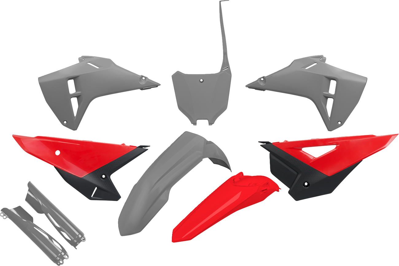 UFO Body Kit - Gray/Red/Black - Honda - CRF HOKIT127F@555