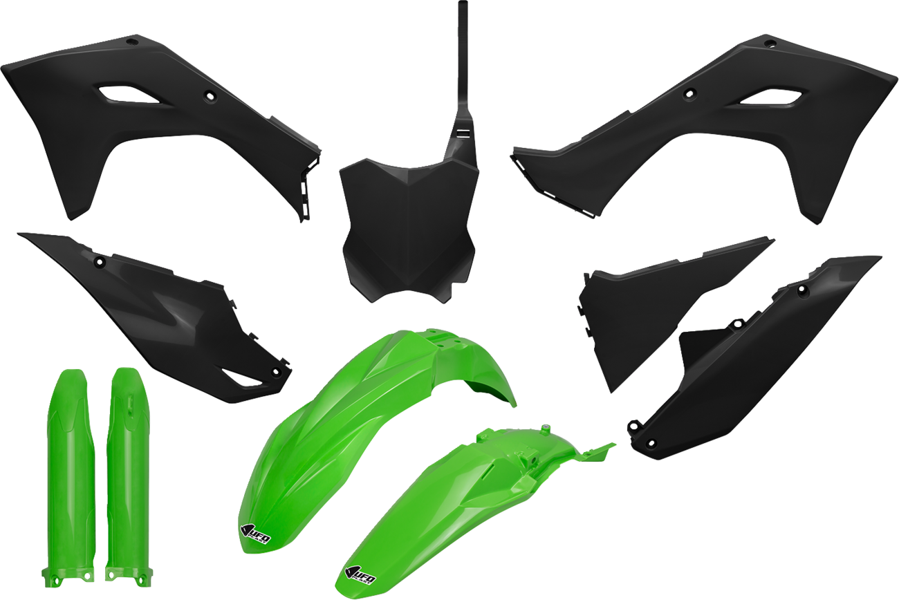 UFO Body Kit - Green/Black - Kawasaki - KX '24-'25 KAKIT231F@111