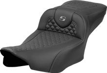 SADDLEMEN Roadsofa™ Extended Reach Seat - Dragon Scale Stitch - Dark Gray Stitch - w/o Backrest - FL '23-'24 823-07-20902