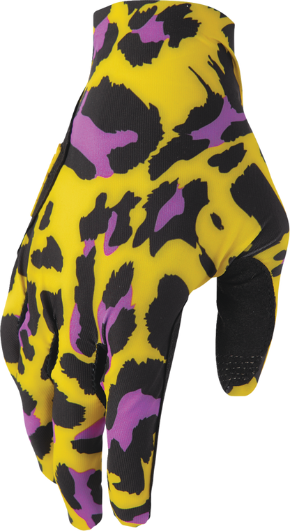 THOR Sportmode Cheetah Gloves - Yellow/Purple - 2XL 3330-8578