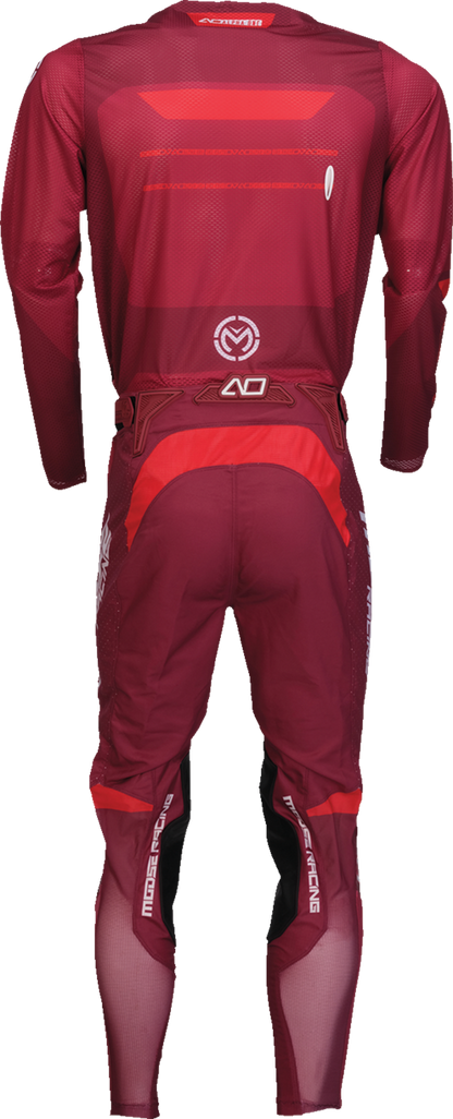 MOOSE OFFROAD Alpha One Pants - Burgundy/White - US 42 2901-12035