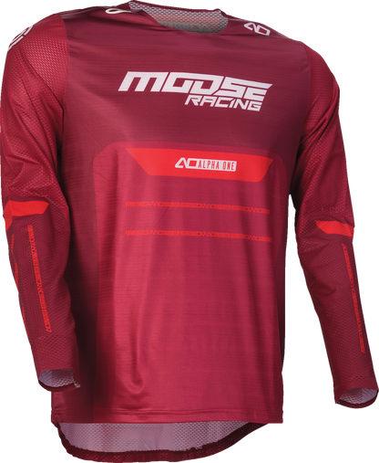 MOOSE OFFROAD Alpha One Jersey - Burgundy/White - Large 29108313