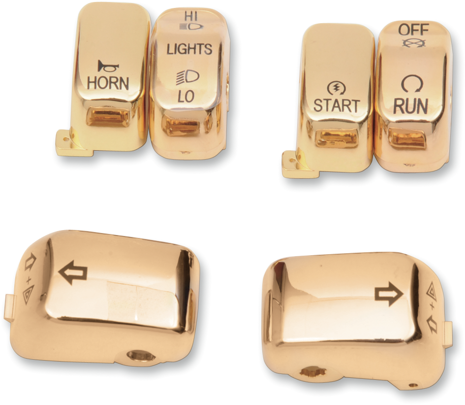 DRAG SPECIALTIES Switch Cap Kit - Standard - Gold H18-0335GO-C