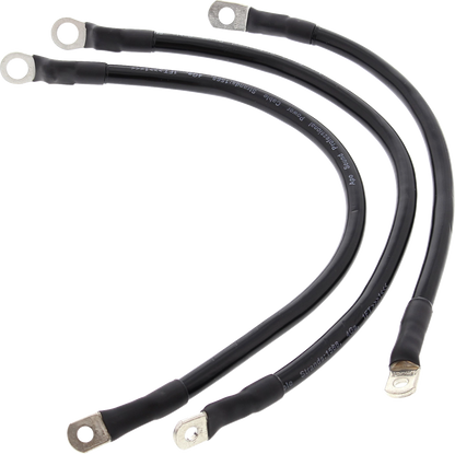ALL BALLS Battery Cable Kit - Black 79-3003-1