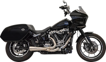 BASSANI XHAUST 2-into-1 Ripper Exhaust System with Megaphone Muffler - Short - Stainless - M8 Softail 1S79SS